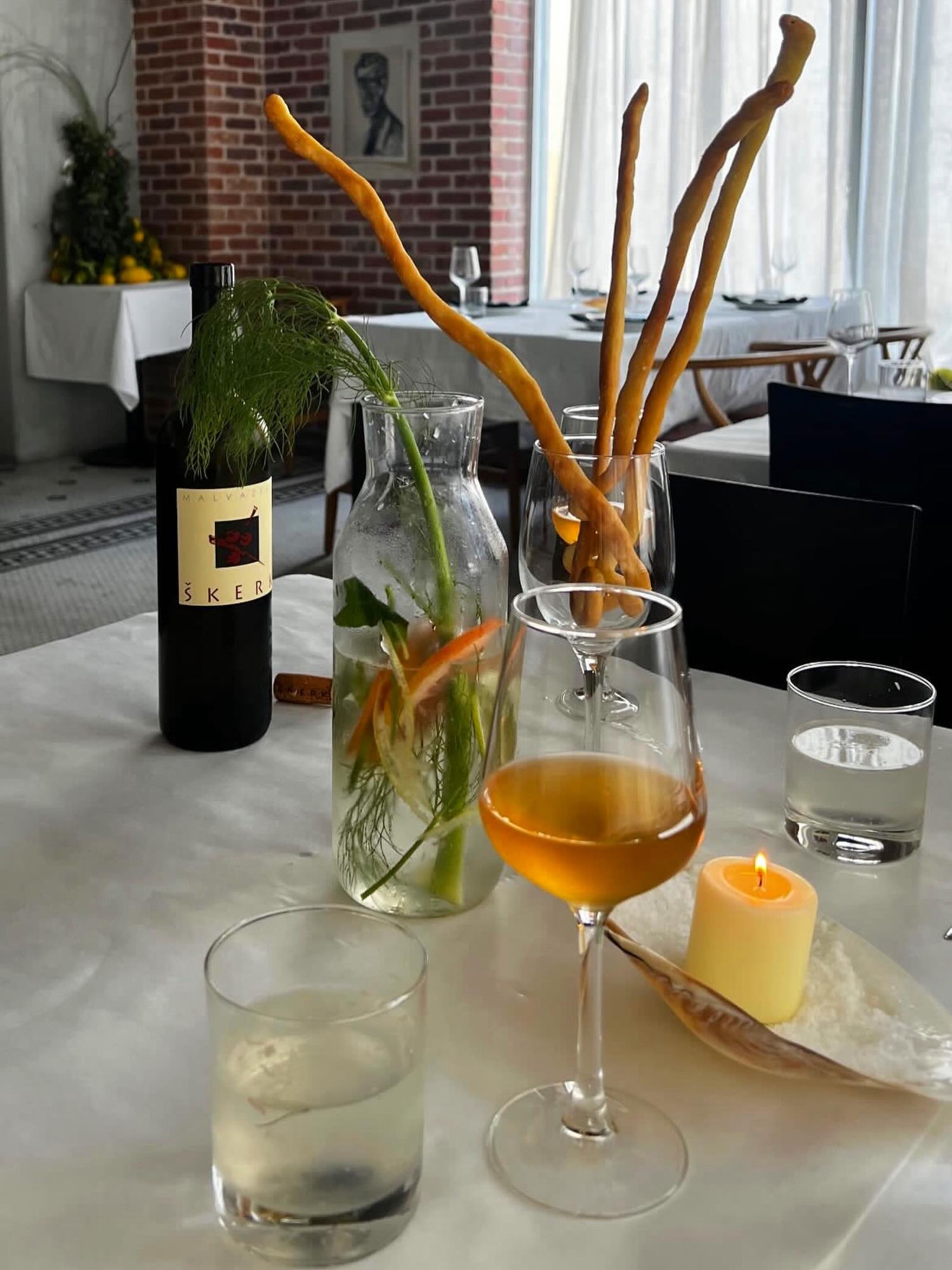 Food-E Ventures concept — table setting with wine