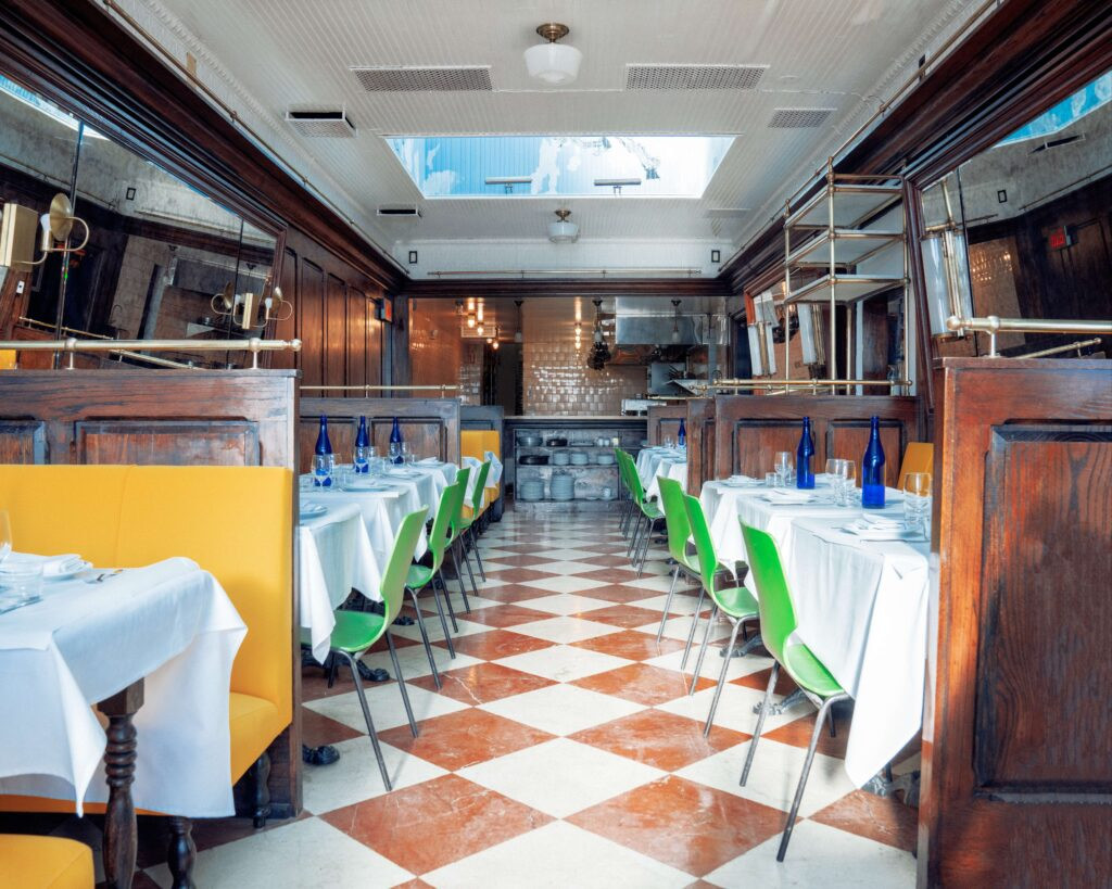 Food-E Ventures concept — dining room with booth seating